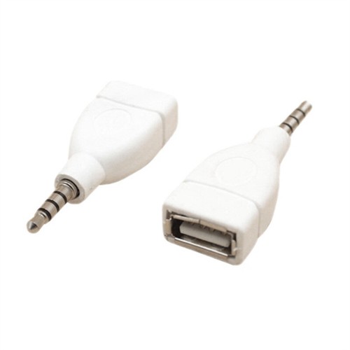 Converter Adapter USB 2.0 Female To 3.5mm Male AUX Audio Car Plug Jack White - Photo 6/6