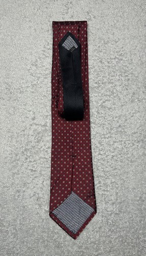 John W. Nordstrom Tie Men’s Silk Slim Red Geometric Square 3.25” in - Picture 12 of 17