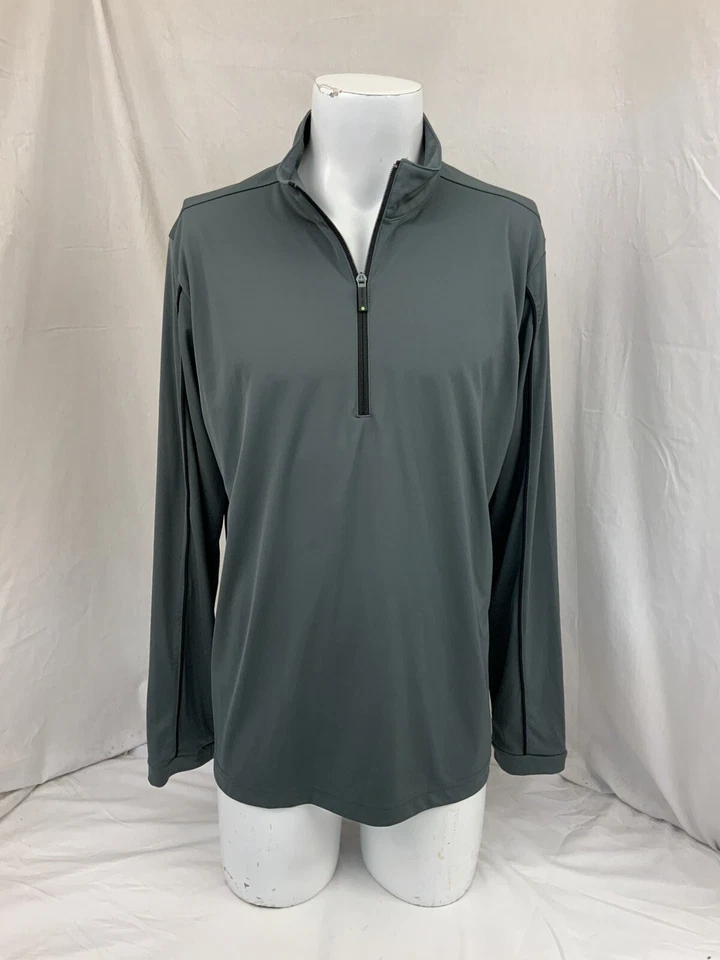 Sligo Golf Pullover L Gray 1/4 Zip Poly Stretch Long Sleeve No Flaws YGI R1-153 - Image 4 of 4