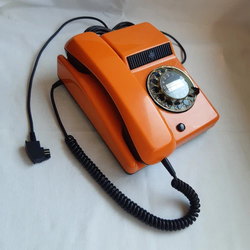 70er Telefon TN Telenorma T4 Wählscheibe Orange Funktion/TAE-Stecker