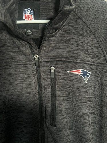 New England Patriots Mens G-III Apparel NFL Medium M Full Zip Pocket Jacket Gray - Picture 3 of 8