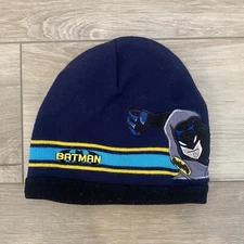Y2K Batman Beanie Warner Bros DC Comics Cartoon Skully/Cap Hat 2000s Skater