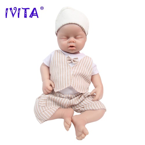 20"Sleeping Baby Lifelike Boy and Girl Doll Full Silicone Real Touch Toddler Toy - Picture 10 of 13
