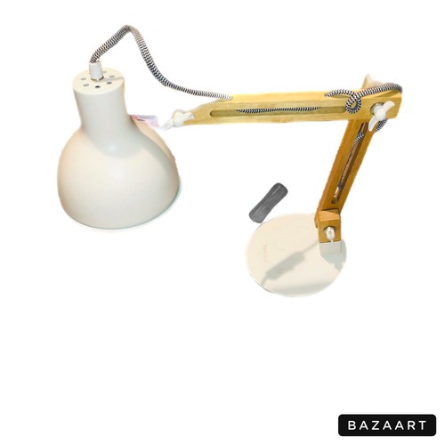 Tomons...Swing Arm Desk Lamp, Wood Table Lamp /WHITE/ - Picture 2 of 6
