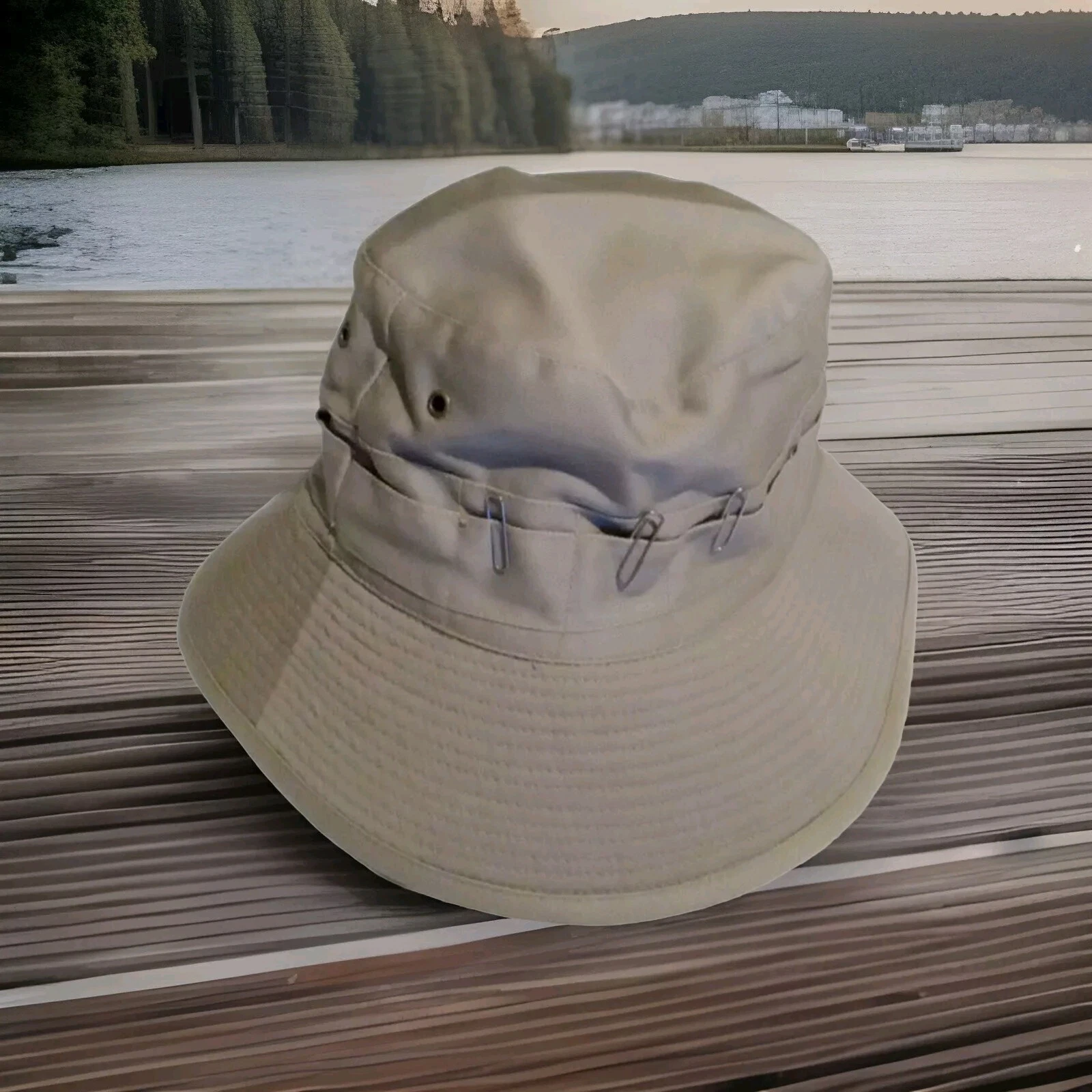Vintage Banana Republic Bucket Hat Safari Fisherman's Cotton Beach Size M Khaki
