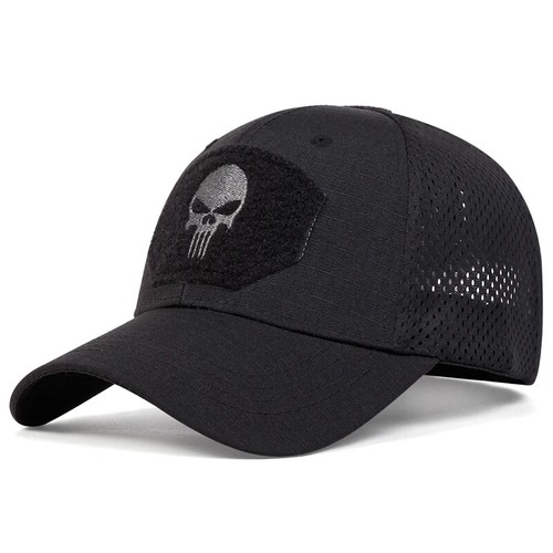 BLACK PUNISHER OPERATORS TACTICAL HAT. ADJUSTABLE STRAP. NEW IN BAG. - Picture 2 of 10