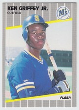 1989 Fleer - Ken Griffey - #548 - Seattle Mariners - Rookie Card - NrMt+. rookie card picture