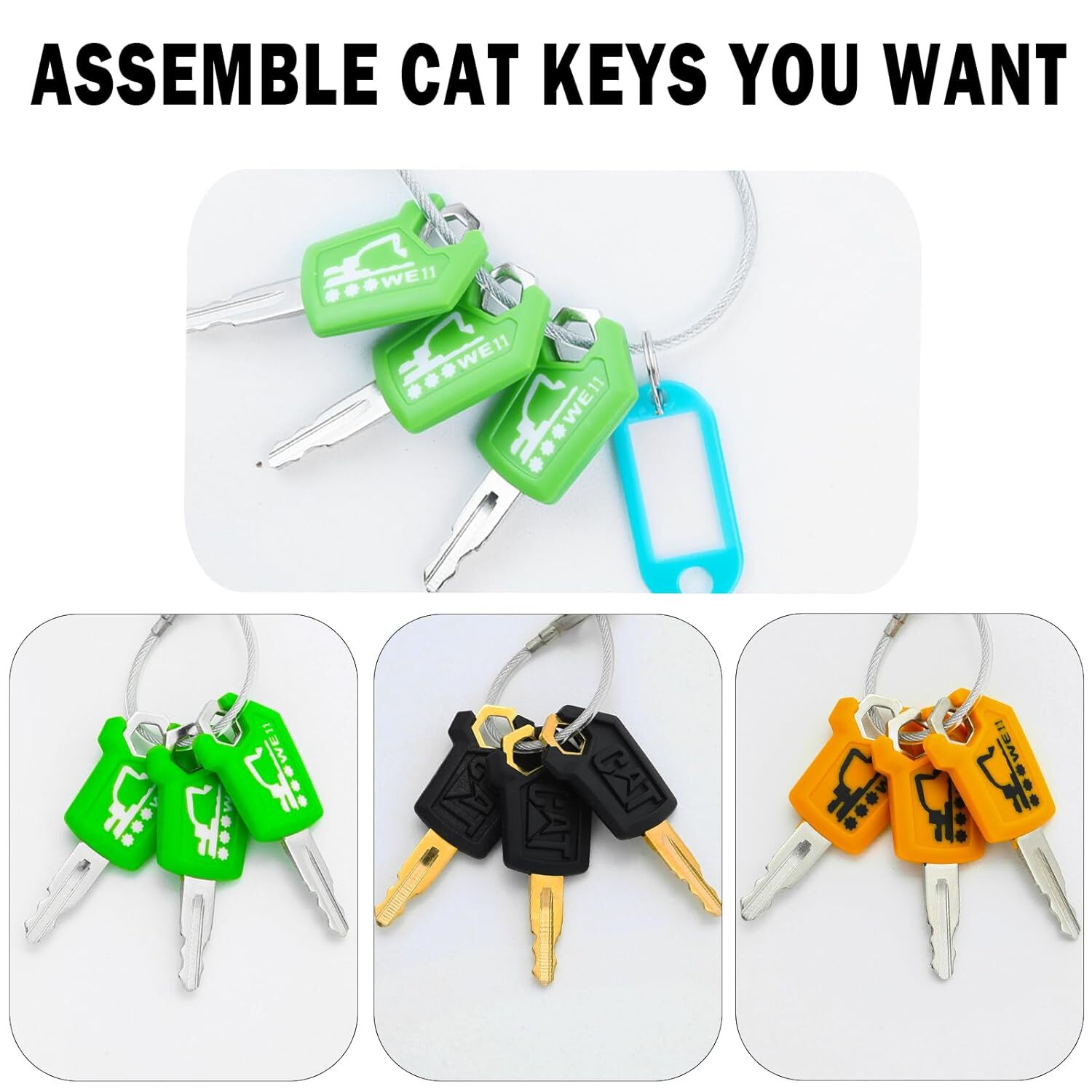 New 9PCS CAT Caterpillar 5P-8500 Heavy Equipment Ignition Keys 5P8500 Excavator