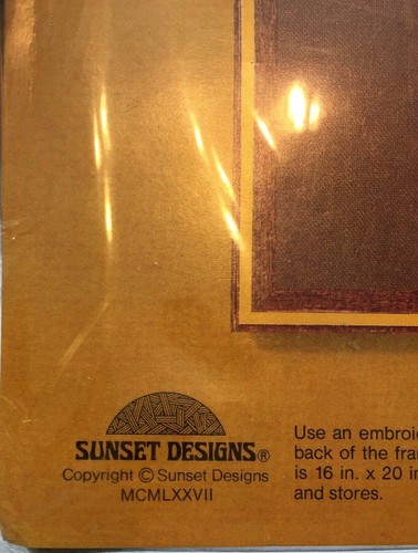 Kit ricamo cucitura tramonto grande 16" x 20" nuovo con scatola American Heritage Basket - Foto 9 di 9