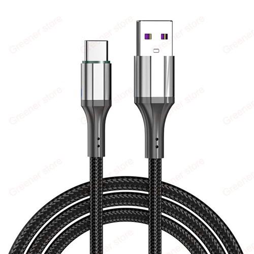 1M 2M 60W 3A Nylon Type-C Charger USB-C Charge Cable 3A Data Sync Fast Charging - Picture 14 of 15