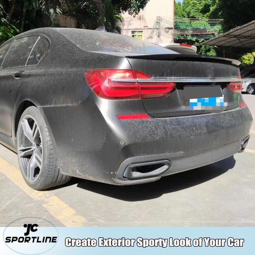 For BMW 7 Series G11 G12 740i 2016-2018 Carbon Fiber Rear Trunk Lip Spoiler Wing - Picture 5 of 12