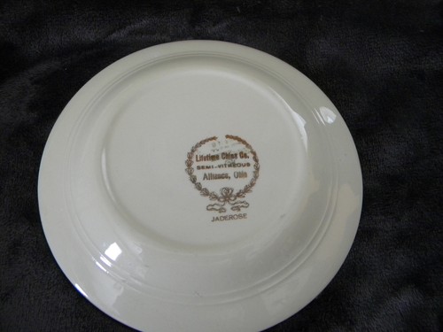 Vintage Homer Laughlin Lifetime China Co. Jaderose w/Gold Trim Salad Plate/GREAT - Picture 3 of 4