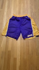 Nike Los Angeles Lakers Shorts Men’s Large Gold Purple Reversible Authentic NBA