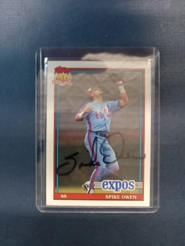 IN PERSON AUTOGRAPH Spike Owen 1991 Topps #372 Expos FREE SHIP!! - Picture 3 of 4