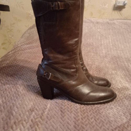 BELSTAFF ROADMASTER SMART BROWN GRAY ITALIAN LEATHER BOOTS EU 41 US 11