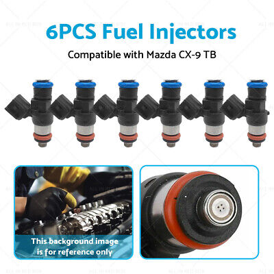 6 x FUEL INJECTORS For MAZDA CX9 CX-9 TB CA 3.7 V6 2007-2016 INJECTOR 6 x FUEL INJECTORS For MAZDA CX9 CX-9 TB CA 3.7 V6 2007-2016 INJECTOR