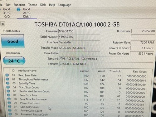 Toshiba DT01ACA100 1TB Internal 7200 RPM 3.5" Hard Drive - Picture 3 of 6