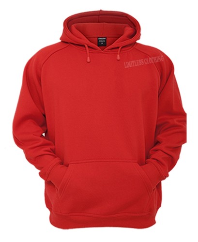 Unisex Women Pullover Hooded Sweatshirt Hoodie Men Basic S-5XL - Black Red Gray - Picture 2 of 8