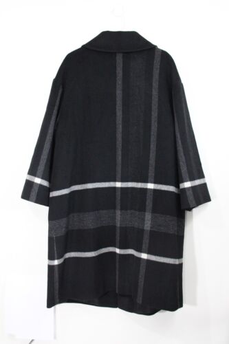 Pendleton Long Wool Coat Women sz 14 Pockets Winter Plaid Black Dressy Classic - Picture 2 of 10