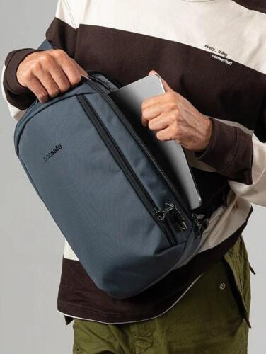 Pacsafe Vibe 325 recyceltes Polyester Diebstahlsicherung 10L Umhängetasche - Schiefer - Bild 3 von 12