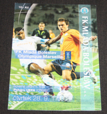 Programme Du Match De Football Mlada Boleslav Vs Olympique De Marseille – Coupe UEFA