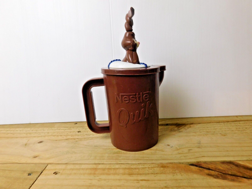 Vintage Nestle Chocolate Quik Brown Plastic Bunny Rabbit Mixer Pitcher - Picture 4 of 10