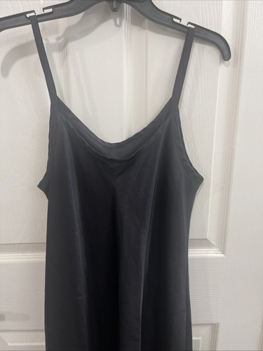 Vintage Gilligan & O’Malley Satin Nightgown Negligee Sz L Black - Picture 7 of 9