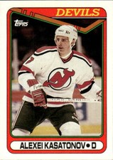 1990-91 Topps Alexei Kasatonov #358 New Jersey Devils