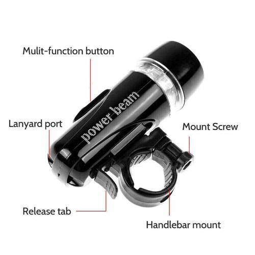 2X Fahrradlicht Set – 5 LED Frontscheinwerfer & Rücklicht, wasserdicht - Bild 5 von 14