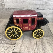 Coin Bank Stage Coach Wells Fargo  Union Trust Co Cast Iron 1998 No Key