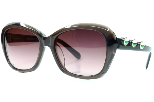 Gafas de sol Gianfranco Ferre FG54403 marrón gris degradado acetato lujo Italia - Imagen 3 de 14