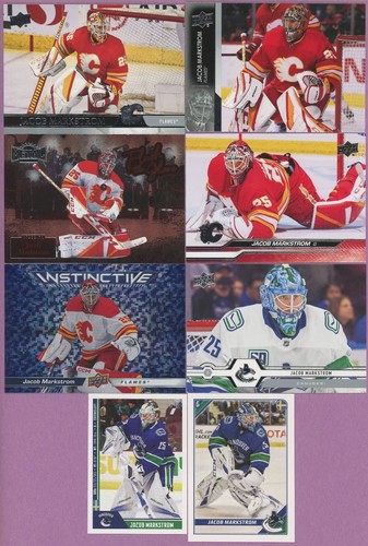 HUGE NEW JERSEY DEVILS GOALIE JACOB MARKSTROM 35 DIFFERENT CARDS LOT SWEDEN - Foto 4 di 4