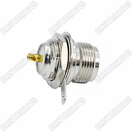 1x Chasis Jack Hembra Tipo N Montaje Frontal Mampara Tuerca Soldadura Taza Conector Coaxial - Imagen 4 de 5