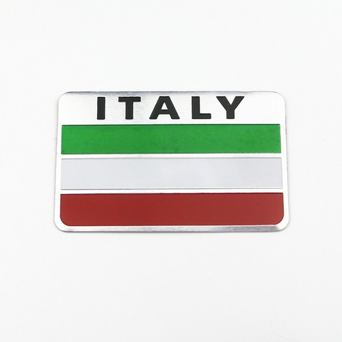 4pcs Aluminum Italy Italian Flag Car Accessories Emblems Badges Stickers Decals - Picture 8 of 12
