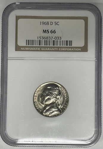 1968-D Jefferson Nickel NGC MS 66