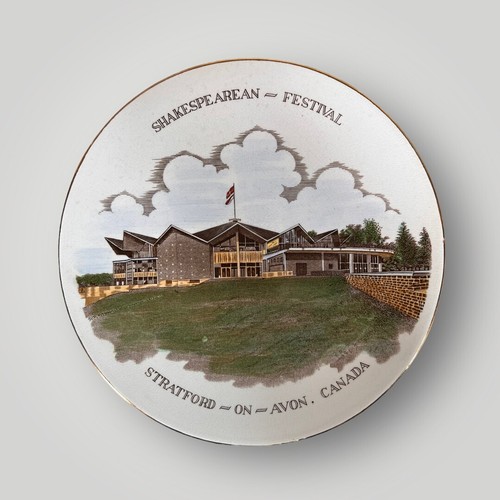 Portmeirion Pottery Stratford On Avon Shakespearean Festival Plate Ontario 9.25” - Picture 1 of 8