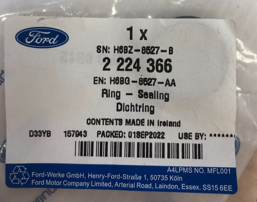 Genuine Ford C-Max CEU/Fiesta CE1 18mm O-Ring 2224366 - Picture 3 of 3