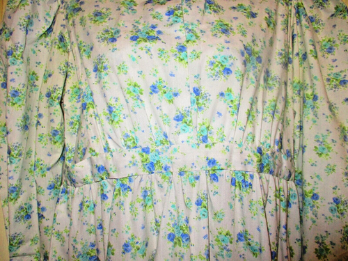 Amish Mennonite Cape Dress White Floral 40"Bust x 34" Waist Modest Handmade - Picture 3 of 6