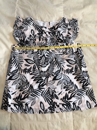 Janie And Jack Girls Ruffle Sleeveless Bib Top Tropical Floral Size 10 NEW - Picture 6 of 8