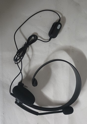 Original Microsoft XBOX 360 Genuine OEM Black Wired Chat Headset-Mic N Open Box - Picture 2 of 6