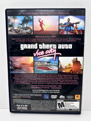 Grand Theft Auto: Vice City (Sony PlayStation 2, 2002) PS2. CIB mit Handbuch & Karte - Bild 2 von 7