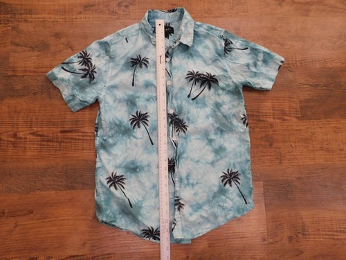 Camisa de campamento cubana Pacsun para hombre S hawaiana Aloha abotonada 100 % algodón palmeras - Imagen 4 de 5