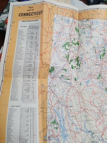 Map of Connecticut 1966 Original Vintage great condition. - Picture 5 of 7