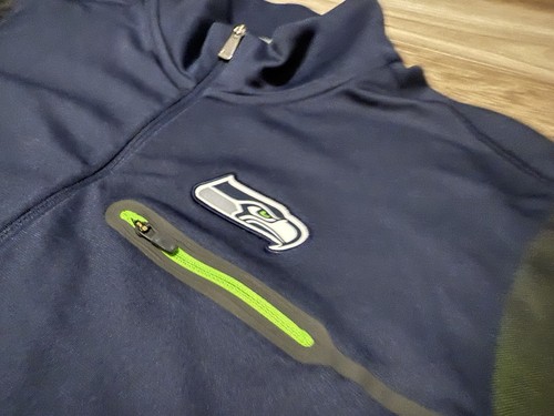 Size S - Seattle Seahawks 1/4 Zip Pullover Nike Dri-Fit NFL On Field Apparel - Picture 4 of 8