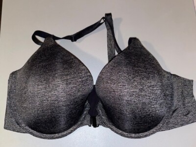 VICTORIA'S SECRET: Racerback Semi Demi-BH, black-silver, Gr. 36 C *NEUwertig*