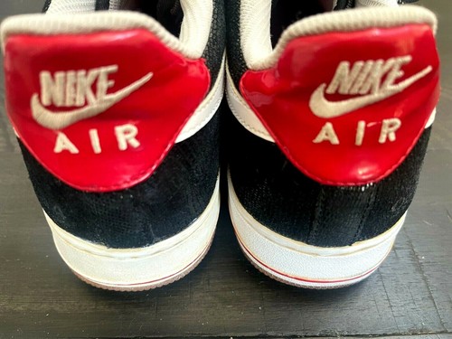 Nike Air Force 1 Low PRM GOMA PEGAJOSA Negro/Blanco/Rojo 318775-013 2009 Hombres 11 - Imagen 7 de 9