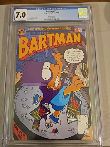 Bartman #1 Comic Bart Code Variant Cgc 7.0 By Bill Morrison