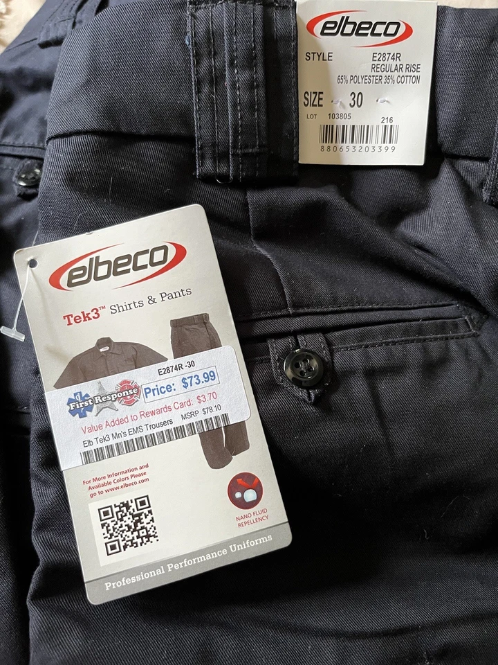 Conjunto 3 Pantalones Tek3 Poliéster/Algodón Sarga EMT Azul Marino Medianoche Talla 30 Carga Lote Regular Foto 4 de 4