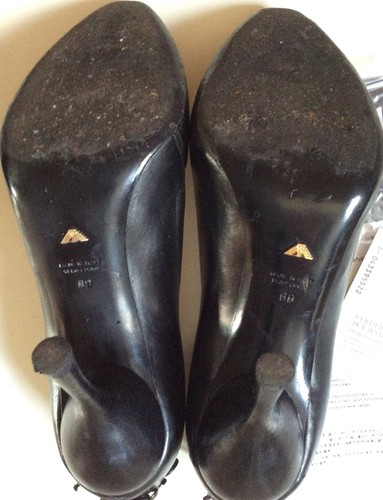 OTTIME EMPORIO ARMANI DECOLTÉ IN PELLE TACCO 10 CM MADE IN ITALY N.39 - Imagen 5 de 8