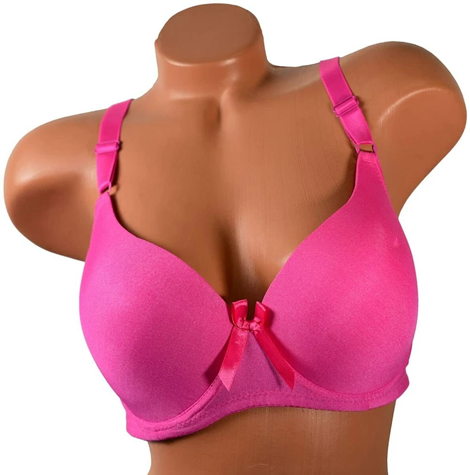 Pack of 6 Women's Solid Soft Pad Supportive Full Cup Bra 9291 - Image 2 of 4